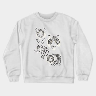 Tigers on Yellow Crewneck Sweatshirt